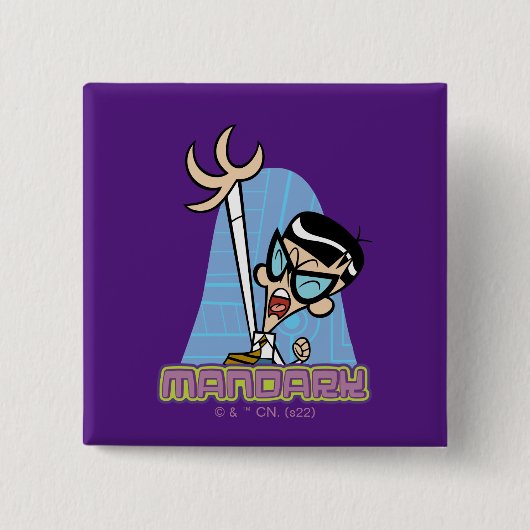 Mandarijnnaam Afbeelding Vierkante Button 5,1 Cm (Voorkant)