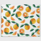Mandarijnpatroon Cadeaupapier (Vlak)