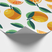 Mandarijnpatroon Cadeaupapier (Hoek)