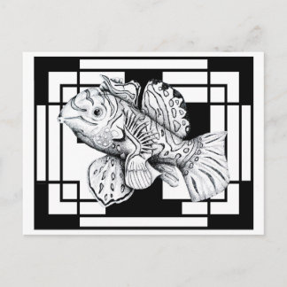 Mandarijns Fish Briefkaart van ZNDC Studio