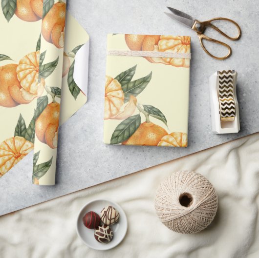  Mandarijns Oranje citrusvruchten Cadeaupapier (Crafts)