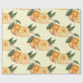  Mandarijns Oranje citrusvruchten Cadeaupapier (Vlak)