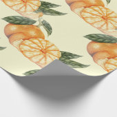  Mandarijns Oranje citrusvruchten Cadeaupapier (Hoek)