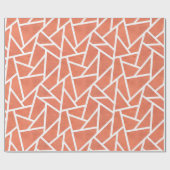 Mandarijns oranje mozaïekpatroon cadeaupapier (Vlak)