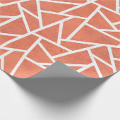 Mandarijns oranje mozaïekpatroon cadeaupapier (Hoek)