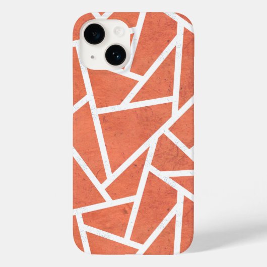 Mandarijns oranje mozaïekpatroon Case-Mate iPhone case (Achterkant)