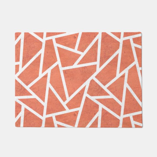 Mandarijns oranje mozaïekpatroon deurmat (Voorkant)