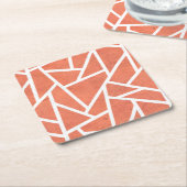 Mandarijns oranje mozaïekpatroon kartonnen onderzetters (Schuin)