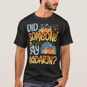 Mandarijns Oranje ruitsap van Plant van vruchten, T-shirt