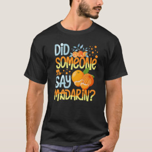 Mandarijns Oranje ruitsap van Plant van vruchten, T-shirt