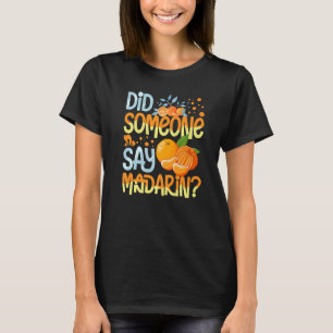 Mandarijns Oranje ruitsap van Plant van vruchten, T-shirt