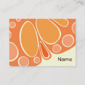 Mandarijns Sinaasappel 60s Butterfly Visitekaartje (Achterkant)