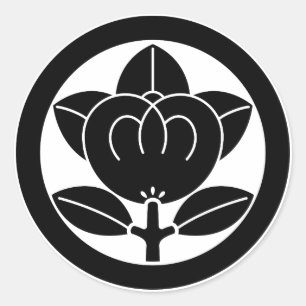 Mandarijns sinaasappel in cirkel ronde sticker