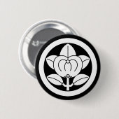 Mandarijns sinaasappel voor de Hikone-familie Ronde Button 5,7 Cm (Voorkant /achterkant)