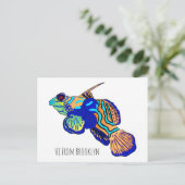 Mandarijnse cartoon illustratie briefkaart (Staand voorkant)