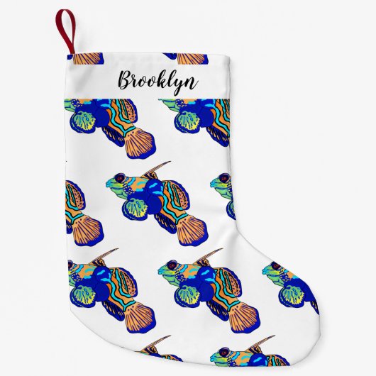 Mandarijnse cartoon illustratie kleine kerstsok (Voorkant)