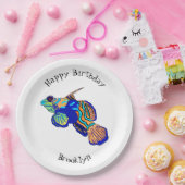 Mandarijnse cartoon illustratie papieren bordje (Feest)