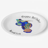 Mandarijnse cartoon illustratie papieren bordje (Gekanteld)