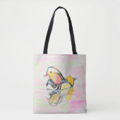 Mandarijnse duck Ink en Waterverf Schilderen Tote Bag (Voorkant)