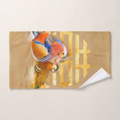 Mandarijnse eenden en dubbelgelukssymbool bad handdoek (Handdoek)