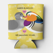 Mandarijnse eenden Lovevogels Elk Jubileum jaar Blikjeskoeler (Voorkant)