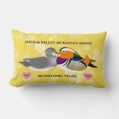 Mandarijnse eenden Lovevogels Elk Jubileum jaar Kussen (Voorkant)