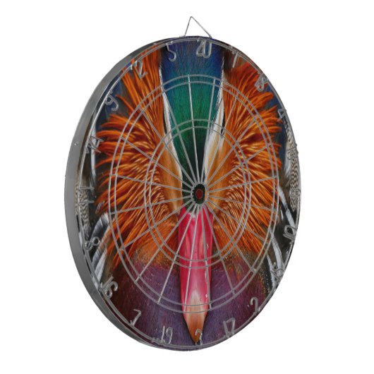 Mandarijnse eendenkop dartbord (Voorkant Links)