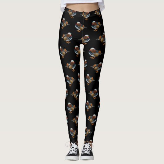 Mandarijnse Leggings (zwart) (Voorkant)