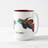 Mandarijnse mok, Synchiropus splendidus Tweekleurige Koffiemok (Voorkant rechts)