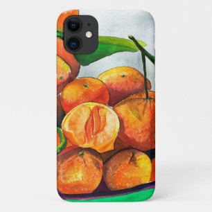 Mandarijnse oranje waterverf fruitkunst Case-Mate iPhone case