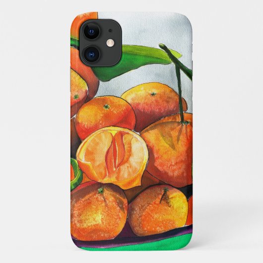 Mandarijnse oranje waterverf fruitkunst Case-Mate iPhone case (Achterkant)