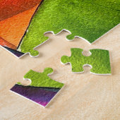 Mandarijnse oranje waterverf fruitkunst legpuzzel (Zijkant)