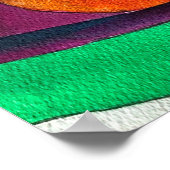 Mandarijnse oranje waterverf fruitkunst poster (Hoek)