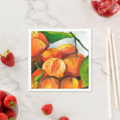 Mandarijnse oranje waterverf fruitkunst servet (Insitu)
