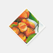 Mandarijnse oranje waterverf fruitkunst servet (Hoek)