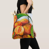 Mandarijnse oranje waterverf fruitkunst tote bag (Dichtbij)