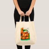 Mandarijnse oranje waterverf fruitkunst tote bag (Voorkant (product))