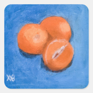 Mandarijnse Sinaasappels Vierkante Sticker