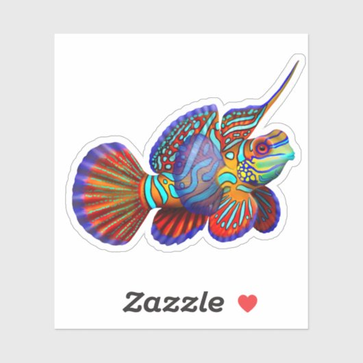 Mandarijnvis Ocean Fish Vinyl Sticker (Vel)