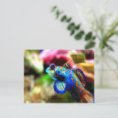Mandarijnvis Synchiropus splendidus Briefkaart (Staand voorkant)