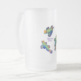 Mandarijnvissen matglas bierpul