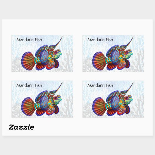 Mandarin Dragonet Goby Fish  Sticker (Vel)