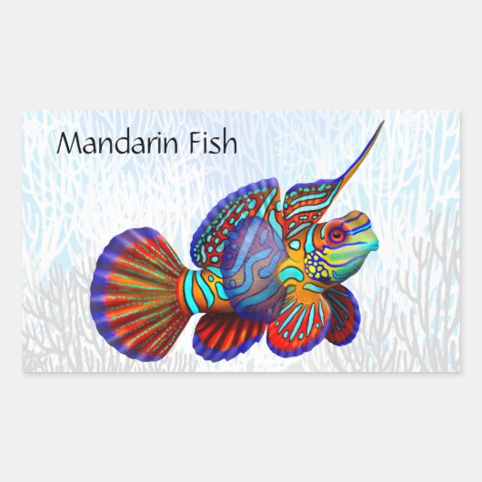 Mandarin Dragonet Goby Fish  Sticker (Voorkant)