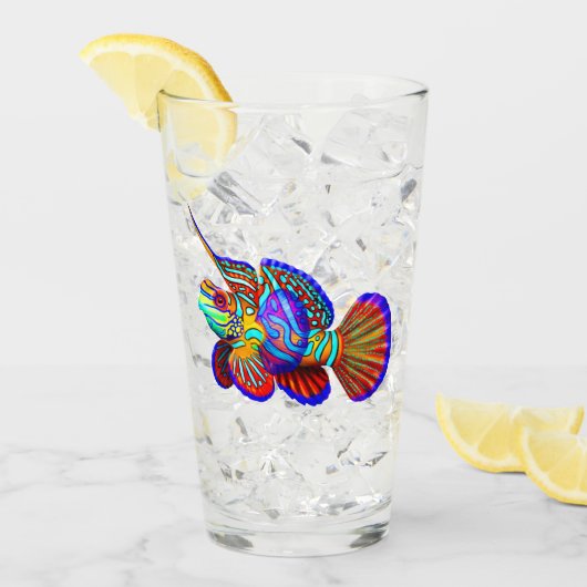 Mandarin Dragonet Reef Fish Glass Tumbler (Voorkant ijs)