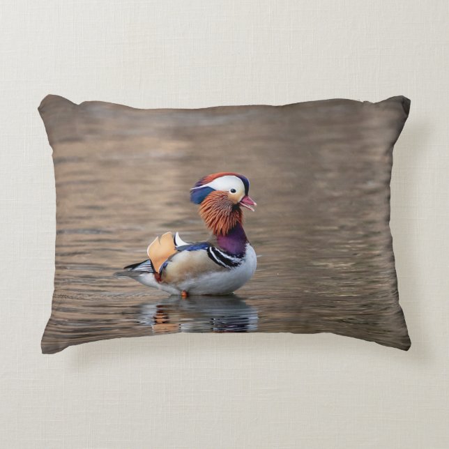 Mandarin Duck Accent Kussen (Voorkant)