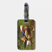 Mandarin Duck Bagagelabel (Achterkant verticaal)