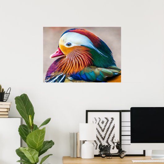 Mandarin Duck Beauful Poster (Thuiskantoor)