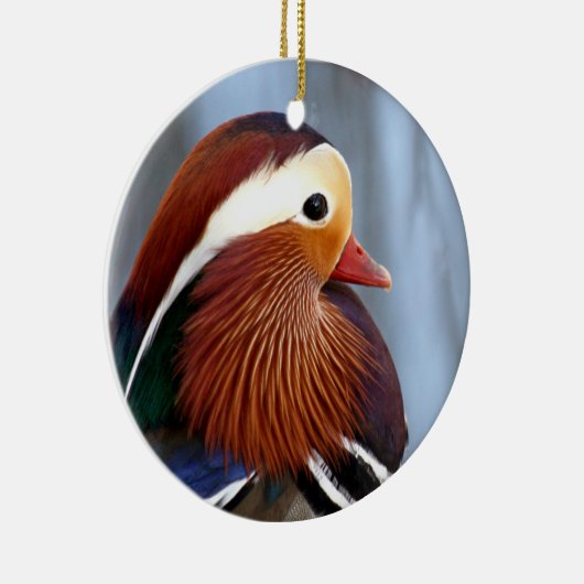Mandarin Duck Drake Keramisch Ornament (Rechts)