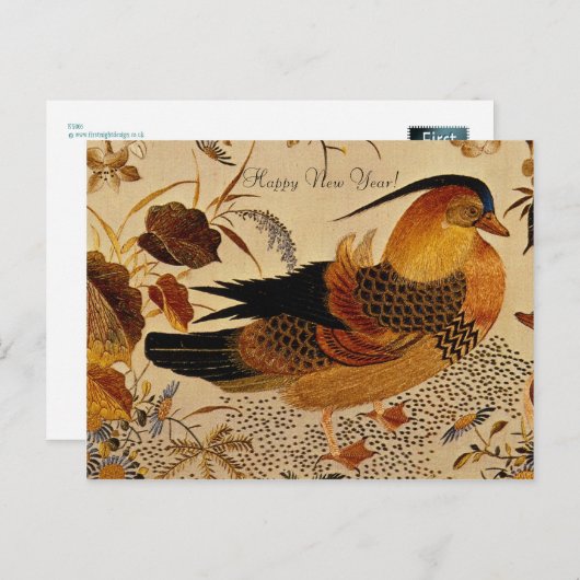 Mandarin Duck Feestdagenkaart (Voorkant / Achterkant)