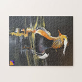 Mandarin Duck fijne kunst natuur puzzel Legpuzzel (Horizontaal)
